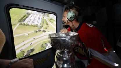 Gustav Forsling Stanley Cup helicopter ride Sweden