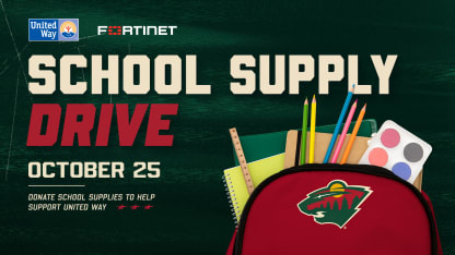 MINNESOTA WILD AND GREATER TWIN CITIES UNITED WAY TO HOST SCHOOL SUPPLY DRIVE, PRESENTED BY FORTINET 102125