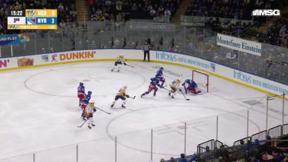 NSH@NYR: Quick with a great save against Jonathan Marchessault