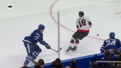 Tim Stutzle with a Goal vs. les Maple Leafs de Toronto