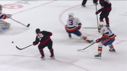 NYI@CAR: Aho scores goal against Ilya Sorokin