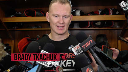 Brady Tkachuk dispo médias après le match contre FLA