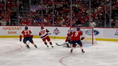 CAR@FLA: Aho scores goal against Sergei Bobrovsky