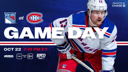 Rangers at Canadiens: Pregame Notes | 10.22.24