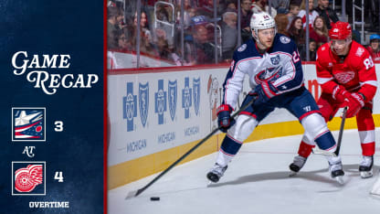 Columbus Blue Jackets Detroit Red Wings game recap November 22 2025