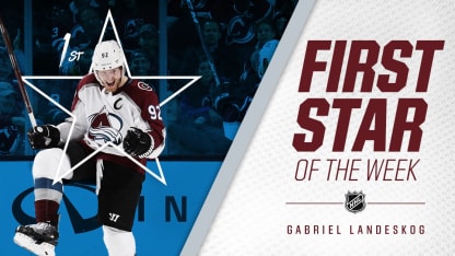 Gabriel Landeskog NHL First Star Three Stars of the Week 2018 October 22