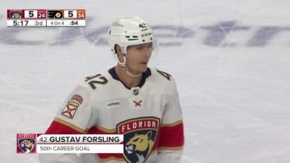 FLA at PHI: Forsling ties it up with 50th career goal