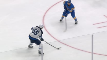 WPG@STL: Morrissey scores goal against Jordan Binnington