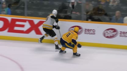 BOS@NSH: Evangelista scores empty-net goal