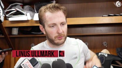 Linus Ullmark dispo médias après le match contre PIT