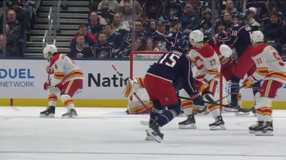 CGY@CBJ: Fabbro scores goal against Dustin Wolf