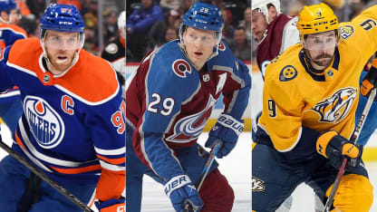 Connor McDavid Nathan MacKinnon Filip Forsberg månadens tre stjärnor i NHL