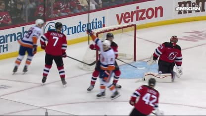 NYI@NJD: Palmieri scores goal against Jake Allen