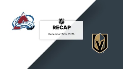 Recap: Avalanche at Golden Knights 12.27.25