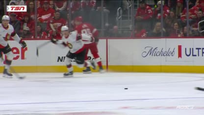 OTT@DET: Sandin Pellikka marque un but en A.N. contre James Reimer