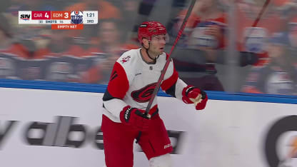 CAR@EDM: Staal scores empty-net goal