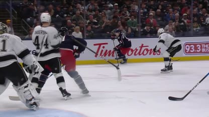 LAK@CBJ: Mateychuk scores goal against Anton Forsberg