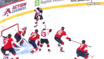 NJD@FLA: Mercer scores PPG against Sergei Bobrovsky