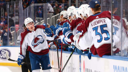 Cale Makar Celebrates Goal New York Islanders