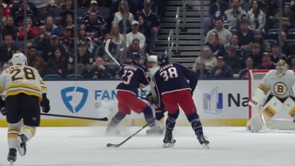 BOS@CBJ: Jenner scores goal against Jeremy Swayman