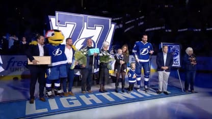 Victor Hedman honored by Lightning for 1000th NHL game