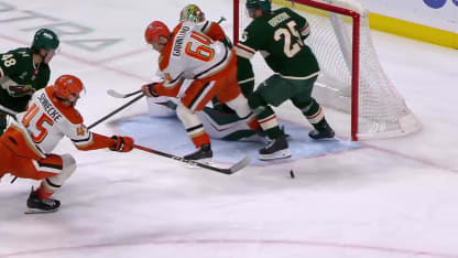 ANA@MIN: Wallstedt with a great save against Beckett Sennecke