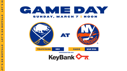 20210307 Sabres at Islanders Game Day Mediawall KeyBank