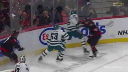 SJS@OTT: Zetterlund marque un but en A.N. contre Laurent Brossoit