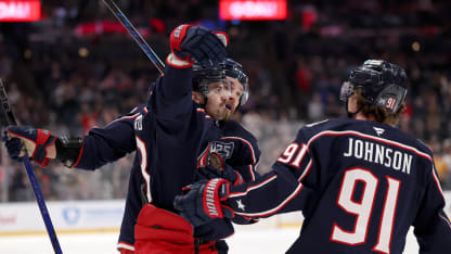 Garland's first goal with Blue Jackets