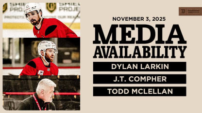 Dylan Larkin, JT Compher, Todd McLellan Media | 11/3/25