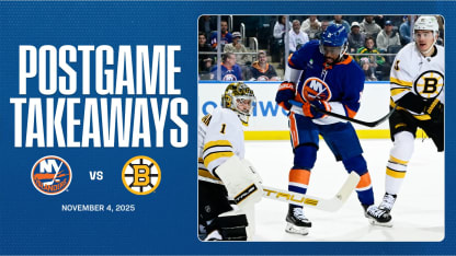 Takeaways: Islanders Drop 4-3 SO Decision to Bruins  