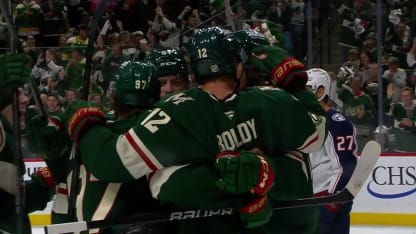 CBJ@MIN: Boldy scores PPG against Elvis Merzlikins