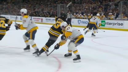 Hampus Lindholm earns first-period lead