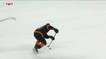 Jakub Dobeš with a Spectacular Goalie Save vs. Philadelphia Flyers