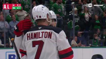 NJD@DAL: Hamilton scores empty-net goal