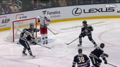 NYR@CBJ: Lafrenière scores PPG against Jet Greaves