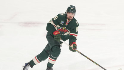 Marcus Johansson #90 of the Minnesota Wild skates against the Dallas Stars in Game Six of the First Round of the 2026 Stanley Cup Playoffs at Grand Casino Arena on April 30, 2026 in Saint Paul, Minnesota. (Photo by Bruce Kluckhohn/NHLI via Getty Images)