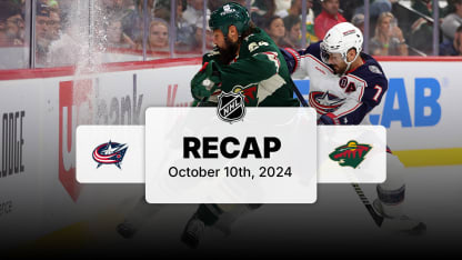 Columbus Blue Jackets Minnesota Wild game recap October 10