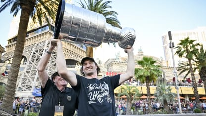 Mark Stone with Cup early in parade