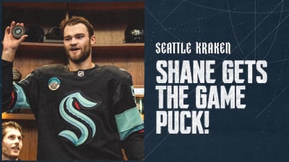 Shane gets the game puck!