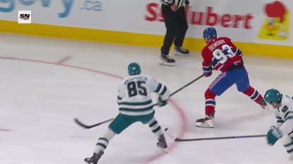 Lane Hutson with a Goal vs. San Jose Sharks