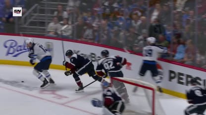 WPG@COL: Perfetti scores goal against Mackenzie Blackwood