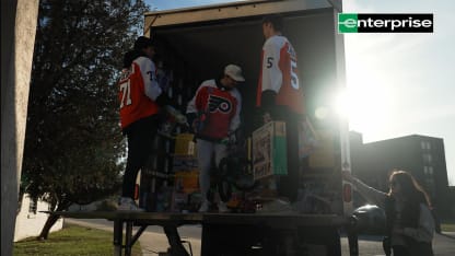 Flyers Volunteer with Salvation Army