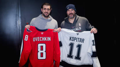 Kings Anze Kopitar Capitals Alex Ovechkin jersey swap