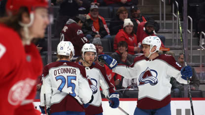 Tyson Jost Erik Johnson Logan O'Connor Detroit Red Wings