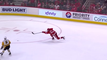 Dylan Larkin with a Goal vs. Pittsburgh Penguins