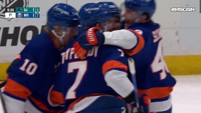 SJS@NYI: Cizikas scores goal against Yaroslav Askarov