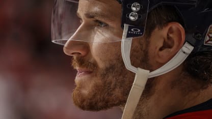 Matthew Tkachuk #19 of the Florida Panthers skates the ice during warm ups prior to their game against the Toronto Maple Leafs in Game Six of the Second Round of the 2025 Stanley Cup Playoffs at the Amerant Bank Arena on May 16, 2025 in Sunrise, Florida. (Photo by Eliot J. Schechter/NHLI via Getty Images)