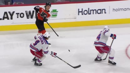 NYR@PHI: Konecny marque un but contre Spencer Martin