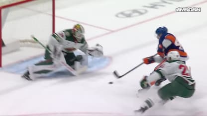 MIN@NYI: Pageau scores goal against Jesper Wallstedt